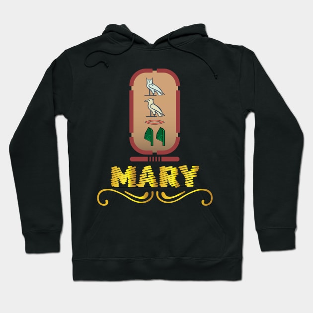 MARY-American names in hieroglyphic letters,  a Khartouch Hoodie by egygraphics